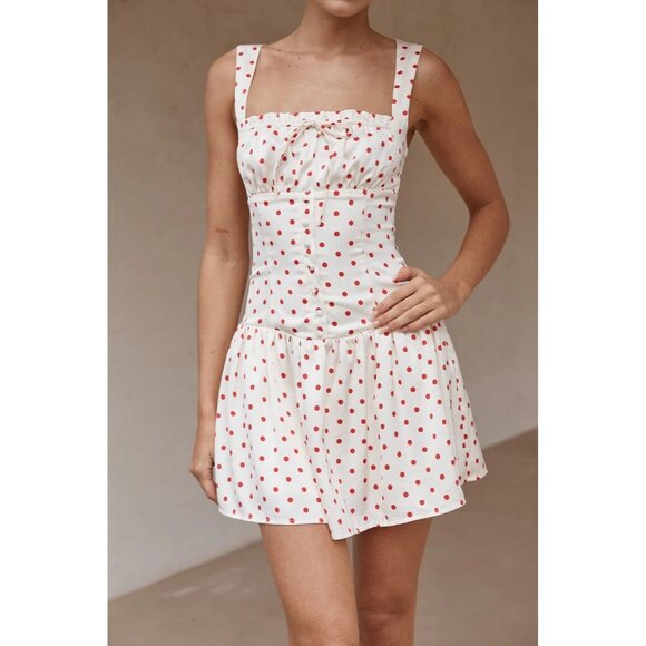 Runaway The Label Dresses & Skirts - Runaway The Label Santori Mini Dress in Red Polka